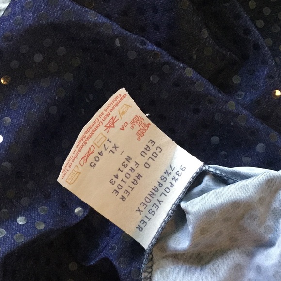 ConradC Navy Blue Top with iridescent flat sequins - Picture 8 of 8